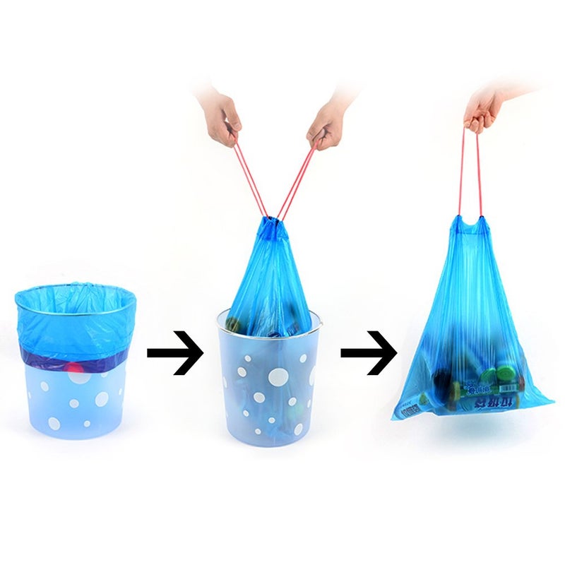 Fiazony Fiaze Drawstring Trash Bags, 6 Gallon, 200 Counts (Blue) - Image 2